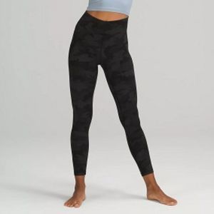 GUC lululemon Align HR Pant 25"  w/ Pockets- Camo Deep Coal Multi